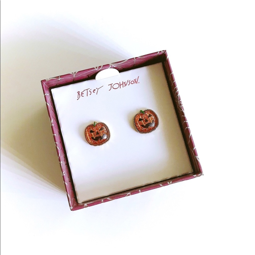 Betsey Johnson Halloween Pumpkin Earrings